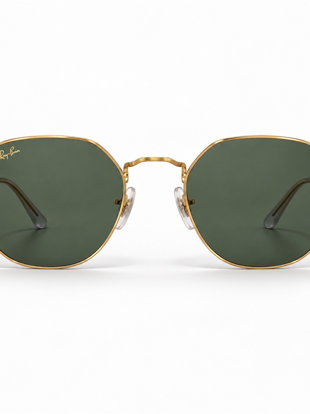 Ray-Ban Men’s Gold Frame with Dark Green Lenses Sunglasses